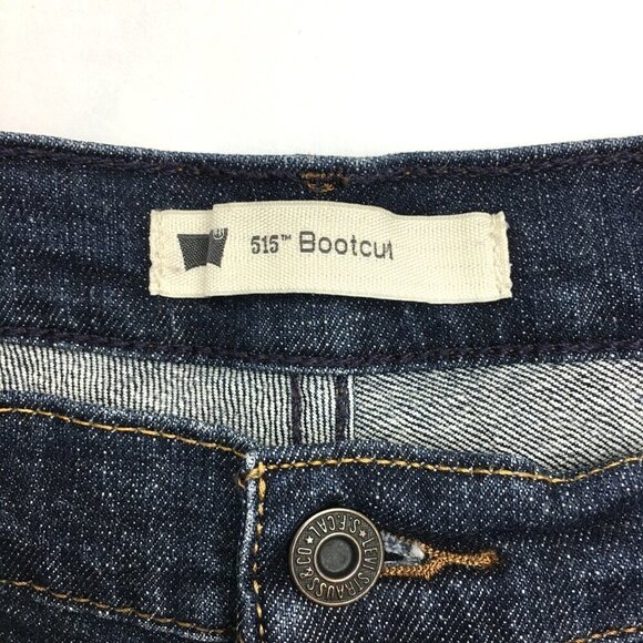 Levi's 515 Women's Jeans Boot Cut Dark Wash Stretch size 12 length 32" - Picture 4 of 11